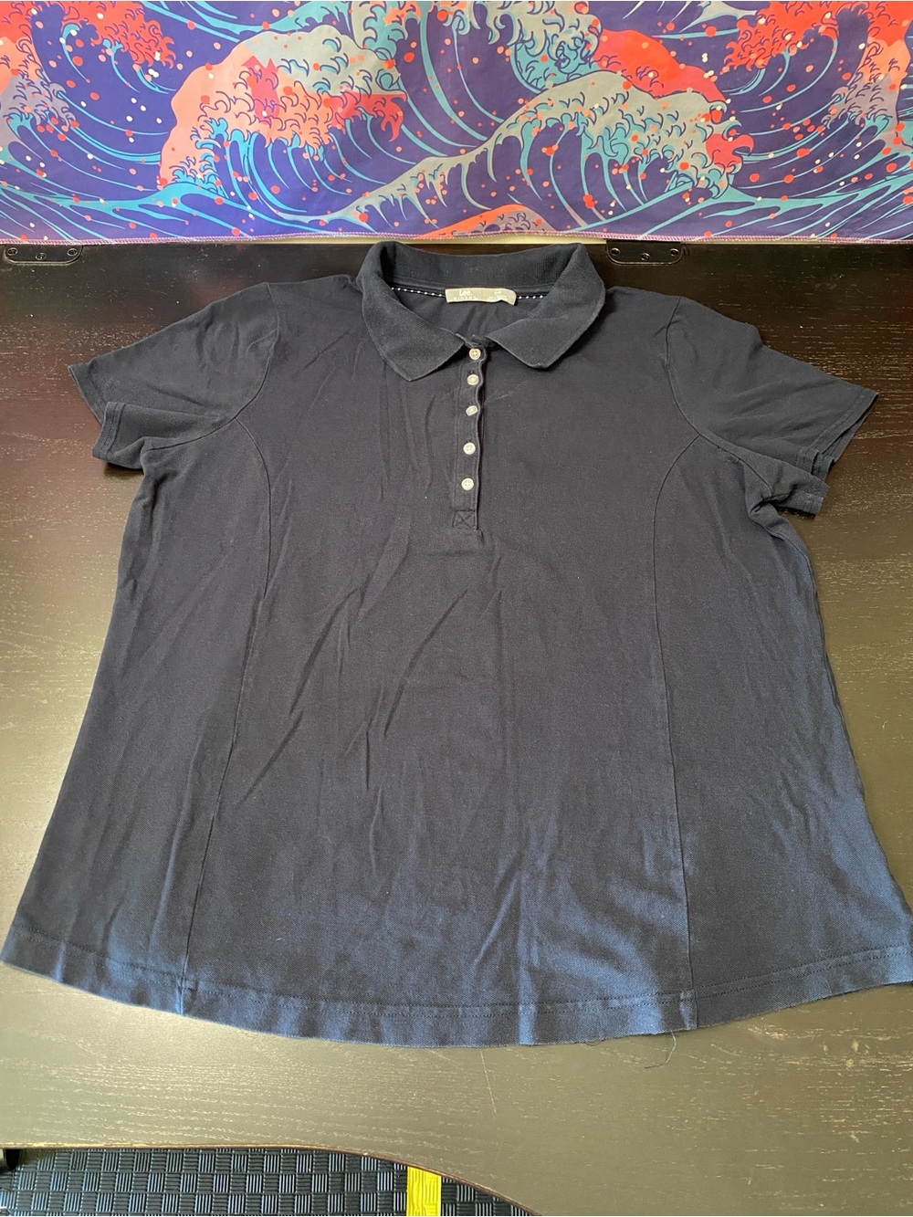 Riders by Lee Women's Navy Button-Down Polo